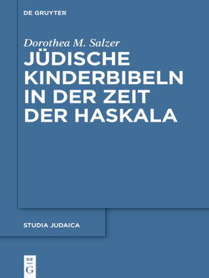 cover image of Jüdische Kinderbibeln in der Zeit der Haskala